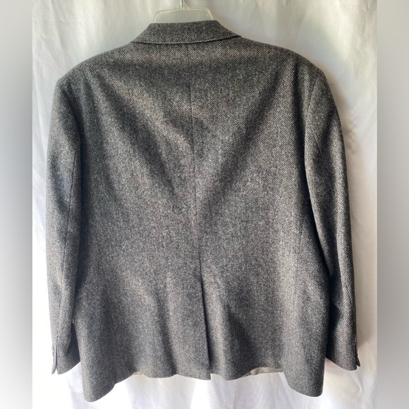 John D Craigmiles Classics Mens Gray Tweed Wool Blazer Jacket Gray Button 42R - Picture 9 of 10